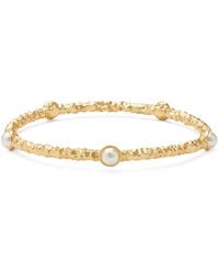 Halcyon Days - Plated Cabochon Torque Bangle - Lyst