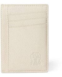 Brunello Cucinelli - Grained Leather Card Holder - Lyst