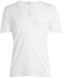 Zimmerli of Switzerland - Cotton V-Neck T-Shirt - Lyst
