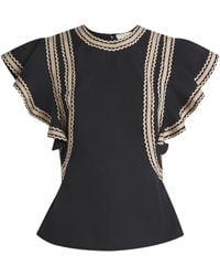 Ulla Johnson - Flutter-Sleeve Anora Blouse - Lyst