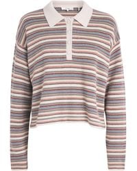 FRAME - Wool-Blend Stripe Quad Polo Shirt - Lyst