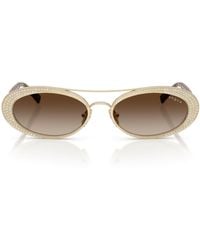 Vogue - Rhinestone Oval Sunglasses - Lyst