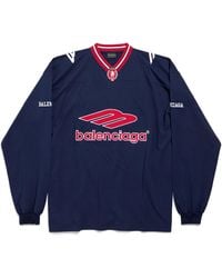 Balenciaga - 3B Football Long Sleeve V-Neck T-Shirt - Lyst