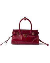 Prada - Mini Leather Bonnie Top-Handle Bag - Lyst