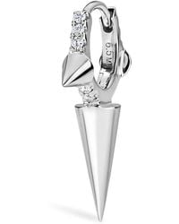 Maria Tash - Triple Long Spike Diamond Eternity Single Hoop Earring - Lyst