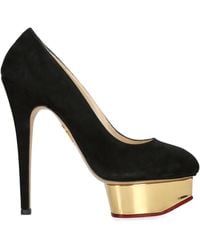 Charlotte Olympia - Suede Dolly Pumps 145 - Lyst