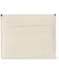 Brunello Cucinelli - Grained Leather Card Holder - Lyst
