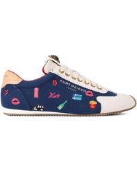 Kurt Geiger - Canvas Embroidered Islington Sneakers - Lyst