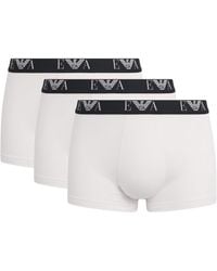 Emporio Armani - Stretch-Cotton Logo Trunks - Lyst