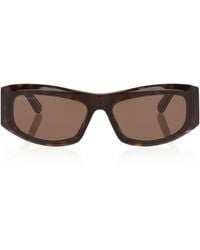 Balenciaga - Tortoiseshell Bb0395S Rectangular Sunglasses - Lyst