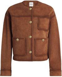Sandro - Suede Jacket - Lyst
