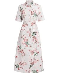 Erdem - Cotton Floral Midi Shirt Dress - Lyst