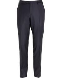 Corneliani - Virgin Wool Slim Tailored Trousers - Lyst