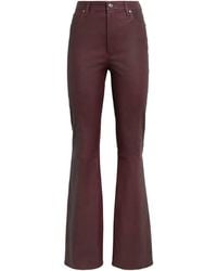 FRAME - Leather The Reboot Trousers - Lyst