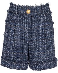 Balmain - Tweed High-rise Shorts - Lyst