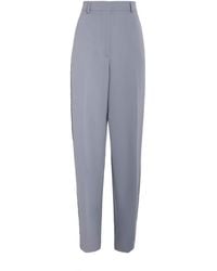 Stella McCartney - Wool-Stretch Chain-Embellished Straight Trousers - Lyst