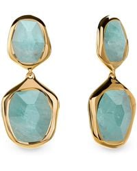 Monica Vinader - Vermeil And Aquamarine Odyssey Cocktail Earrings - Lyst