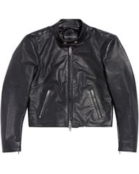 Balenciaga - Racer Zipped Leather Jacket - Lyst