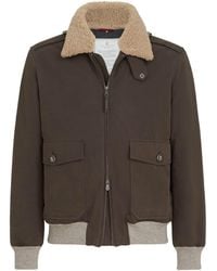 Brunello Cucinelli - Waxed Techno-Cotton Bomber Jacket - Lyst