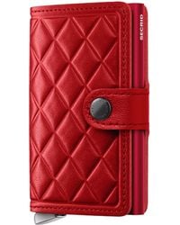 Secrid - Leather Diamond-Embossed Miniwallet - Lyst