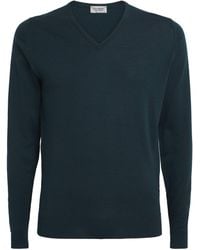 John Smedley - Merino Wool V-Neck Sweater - Lyst