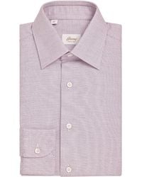 Brioni - Cotton Micro-Houndstooth Shirt - Lyst