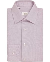 Brioni - Cotton Micro-Houndstooth Shirt - Lyst