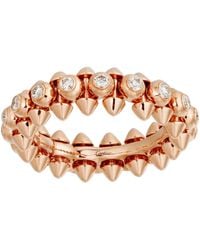 Cartier - Rose Gold And Diamond Clash De Ring - Lyst