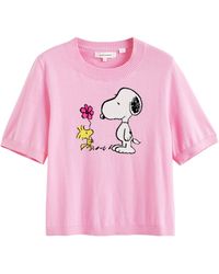 Chinti & Parker - X Peanuts Knitted Flower Power T-shirt - Lyst