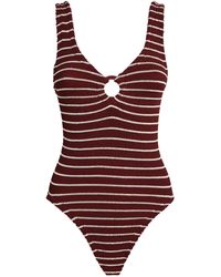 Hunza G - Striped Celine Swimsuit - Lyst