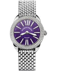 Backes & Strauss Stainless Steel And Diamond Piccadilly Sp Watch 33mm - Purple