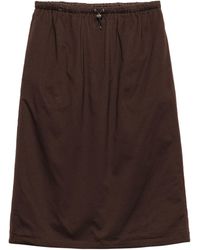 Prada - Cotton And Re-Nylon Reversible Midi Skirt - Lyst
