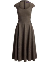 Ralph Lauren - Twill Jersey Midi Dress - Lyst