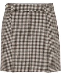 Brunello Cucinelli - Virgin Wool Check Mini Skirt - Lyst