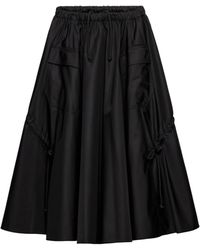 Prada - Elasticated Waistband Midi Skirt - Lyst
