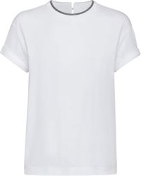 Brunello Cucinelli - Contrast Layered T-Shirt - Lyst