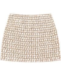 Valentino - Embroidered Organza Mini Skirt - Lyst