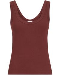 Brunello Cucinelli - Stretch-Cotton Ribbed Tank Top - Lyst