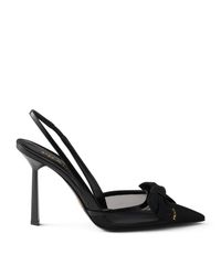 Prada - Mesh Bow Slingback Heels 100 - Lyst