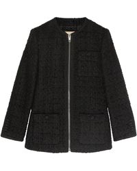 Gucci - Tweed Zip-up Jacket - Lyst