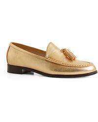 Sandro Metallic Tassel Loafers - Yellow