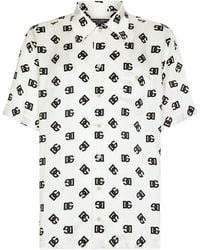 Dolce & Gabbana - Silk Dg Monogram Print Shirt - Lyst