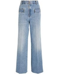 Sandro - Zip Wide-Leg High-Rise Jeans - Lyst