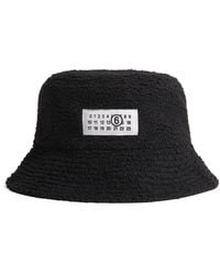 MM6 by Maison Margiela - Bouclé Logo Patch Bucket Hat - Lyst