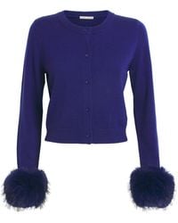 Alice + Olivia - Stretch-Wool Cropped Dollie Cardigan - Lyst