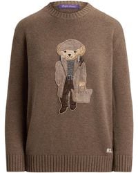 Ralph Lauren - Cashmere Fall Polo Bear Sweater - Lyst