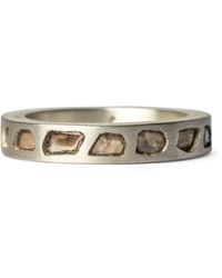 Parts Of 4 - Matte Sterling Silver And Mega Pavé Diamond Sistema Ring - Lyst