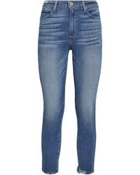 PAIGE - Hoxton Cropped Jeans - Lyst