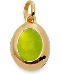 Monica Vinader - Vermeil And Peridot Quartz August Birthstone Locket - Lyst