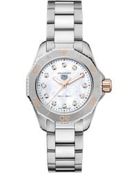 Tag Heuer - Stainless Steel And Diamond Aquaracer Professional 200 Watch 30mm - Lyst
